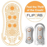 TENGA - MASTURBADOR FLIP ORB STRONG CRASH BLANCO Y NARANJA